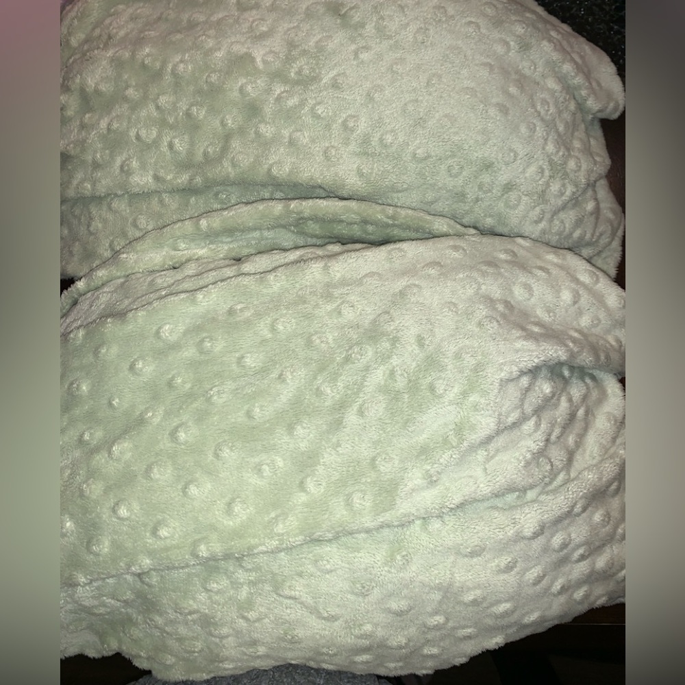 Lot of 2 Etsy Custom Green Minky Fleece Crib Sheets